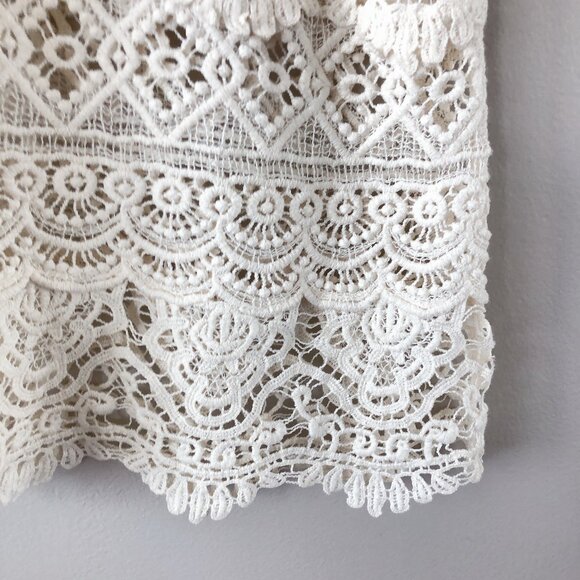 Solitaire knit cream tank top blouse medium - Picture 8 of 15